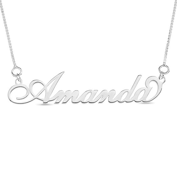 Sterling Silver Script Name Necklace - 16"