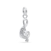 Thumbnail Image 0 of Crystal Treble Clef Dangle Charm in Sterling Silver