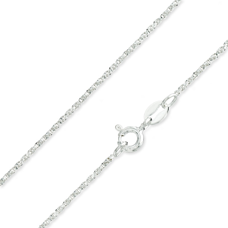 019 Gauge Box Chain Necklace in Sterling Silver - 22"