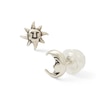 Thumbnail Image 1 of Sun and Moon Mismatch Stud Earrings in Sterling Silver