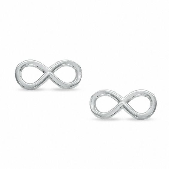 Infinity Stud Earrings in Sterling Silver