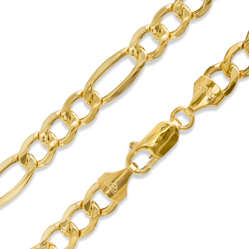 Made in Italy 150 Gauge Figaro Chain Necklace in 10K Gold - 22