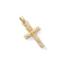 Thumbnail Image 3 of Small &quot;INRI&quot; Ribbon Wrapped Crucifix Necklace Charm in 10K Stamp Hollow Gold