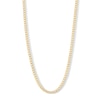 Thumbnail Image 1 of 100 Gauge Curb Chain Necklace in 10K Hollow Gold Bonded Sterling Silver - 22&quot;