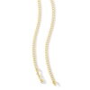 Thumbnail Image 3 of 100 Gauge Curb Chain Necklace in 10K Hollow Gold Bonded Sterling Silver - 22&quot;