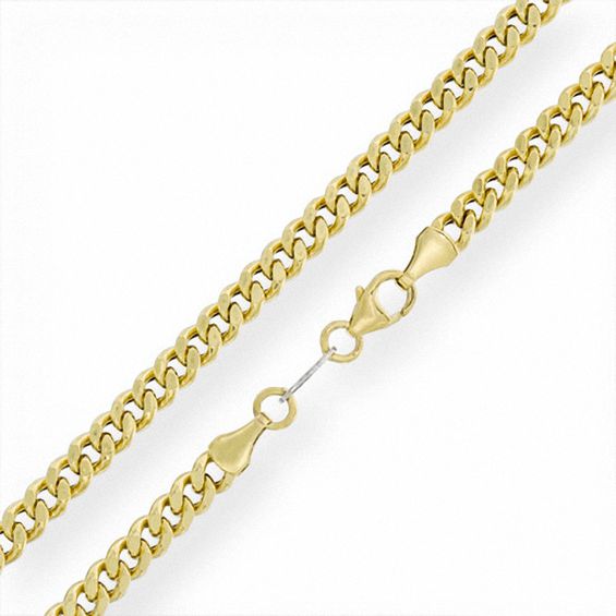 10K Gold Bonded Sterling Silver 120 Gauge Curb Chain Necklace