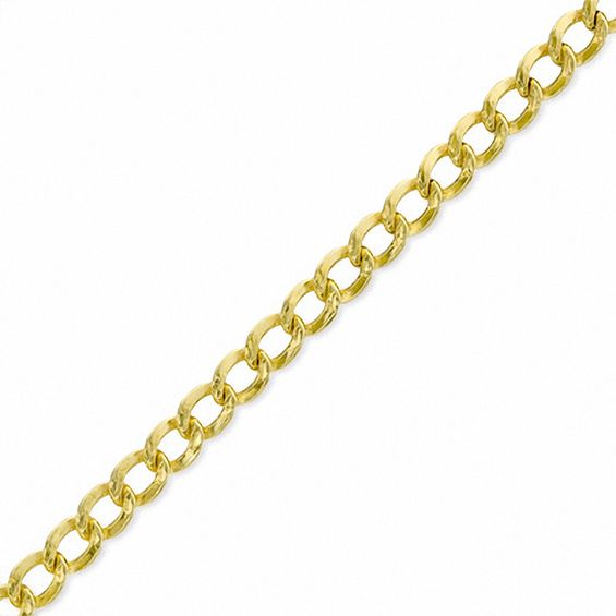 4.1mm Curb Chain Bracelet in 10K Gold Bonded Sterling Silver - 8.5"