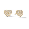 Thumbnail Image 1 of Cubic Zirconia Heart Stud Earrings in 10K Gold