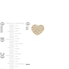 Thumbnail Image 3 of Cubic Zirconia Heart Stud Earrings in 10K Gold