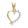 Thumbnail Image 1 of Cubic Zirconia Heart Necklace Charm in 10K Gold