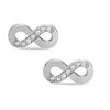 Thumbnail Image 0 of Cubic Zirconia Infinity Stud Earrings in Sterling Silver