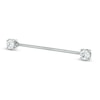 Thumbnail Image 1 of Solid Stainless Steel CZ Industrial Barbell - 14G