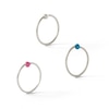 Thumbnail Image 5 of Stainless Steel Multi-Color Nose Ring Set - 20G