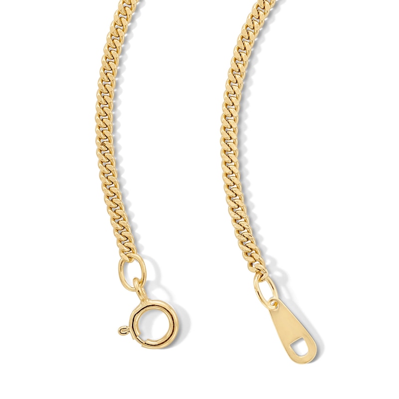 Main Image 3 of 10K Hollow Gold Curb Chain - 18&quot;