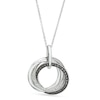 Thumbnail Image 0 of Enhanced Black and White Diamond Accent Circles Pendant in Sterling Silver