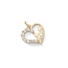 Thumbnail Image 3 of Cubic Zirconia &quot;LOVE&quot; Heart Necklace Charm in 10K Solid Gold