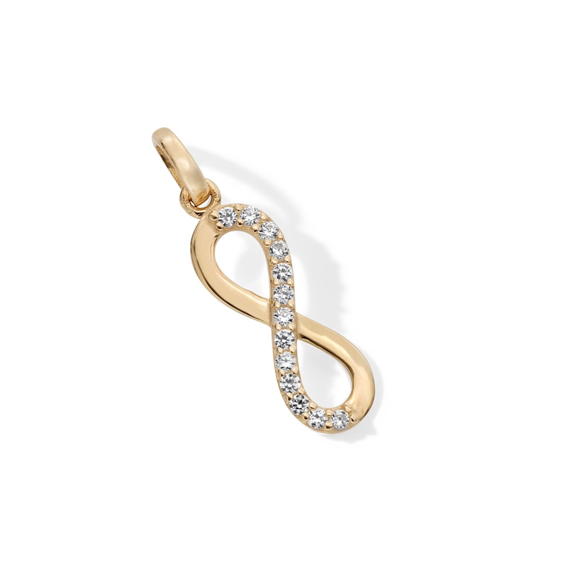 Main Image 3 of Cubic Zirconia Infinity Necklace Charm in 10K Solid Gold