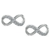 Thumbnail Image 0 of Cubic Zirconia Infinity Stud Earrings in Solid Sterling Silver