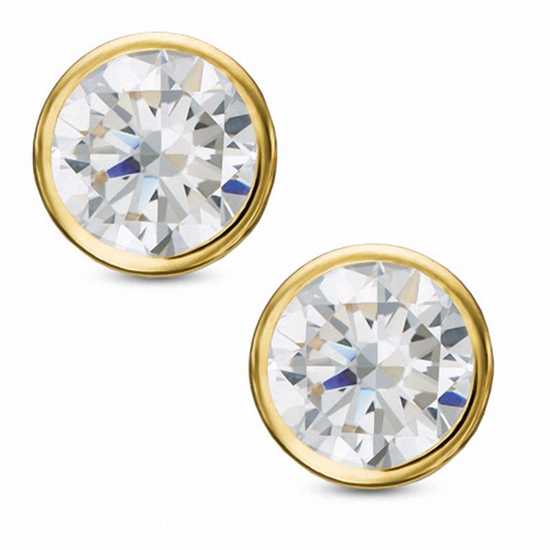 14k Yellow Gold Classic Solitaire Diamond Earrings 0.50 ctw – Avianne  Jewelers