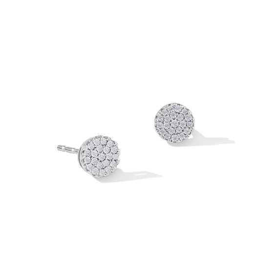 Diamond Accent Cluster Stud Earrings in 10K White Gold