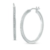 Thumbnail Image 1 of Diamond Accent Hoop Earrings in Sterling Silver