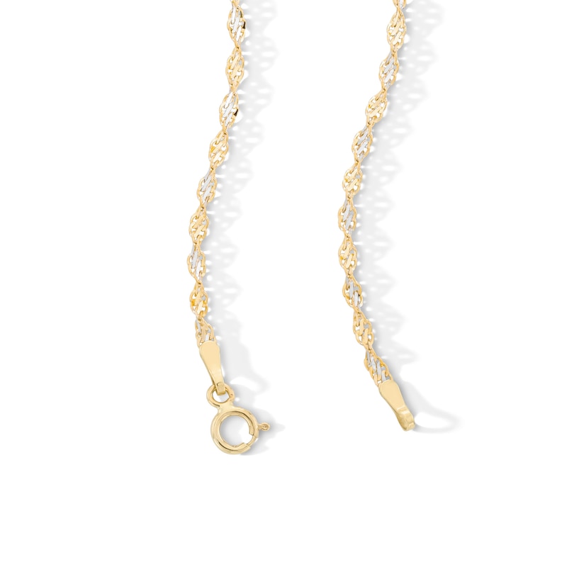 Main Image 3 of 030 Gauge Dorica Rope Chain Necklace in 10K Solid Two-Tone Gold - 18&quot;