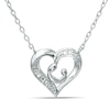 Thumbnail Image 0 of Diamond Accent Motherly Love Heart Pendant in Sterling Silver