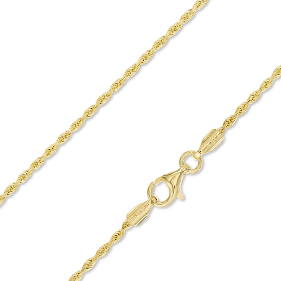 14K Gold Gauge Rope Chain Necklace