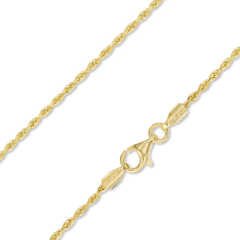 14K Gold 012 Gauge Rope Chain Necklace - 18"