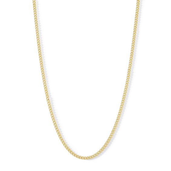 080 Gauge Mariner Chain Necklace in 14K Hollow Gold Bonded Sterling Silver - 24"
