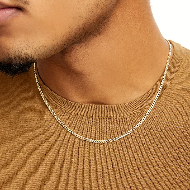 Main Image 2 of 080 Gauge Mariner Chain Necklace in 14K Hollow Gold Bonded Sterling Silver - 24&quot;