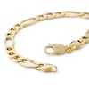 Thumbnail Image 5 of 10K Hollow Gold Figaro Chain Bracelet - 8&quot;