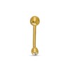 Thumbnail Image 1 of 014 Gauge Cubic Zircona Curved Barbell in 10K Gold