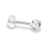 Thumbnail Image 1 of 018 Gauge Cubic Zirconia Heart Labret in 10K White Gold