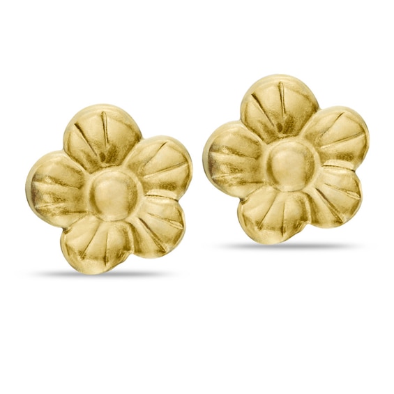 Child's Flower Stud Earrings in 14K Gold