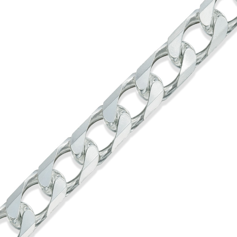 Main Image 1 of 250 Gauge Curb Chain Bracelet in Sterling Silver - 9&quot;