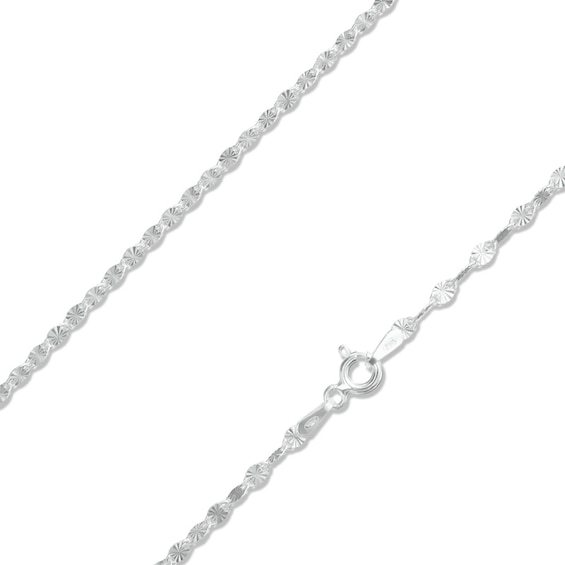 Starburst Link Necklace in Sterling Silver  - 18"