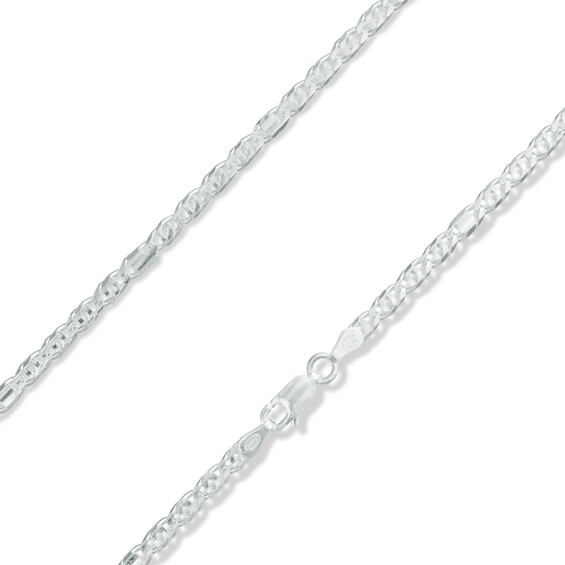 Sterling Silver Gauge Concave Figaro Chain Necklace