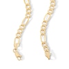 Thumbnail Image 3 of 10K Hollow Gold Beveled Figaro Chain - 26&quot;