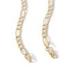 Thumbnail Image 5 of 10K Hollow Gold Beveled Figaro Chain - 22&quot;