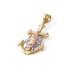 Thumbnail Image 1 of Small Anchor Crucifix Necklace Charm in 10K Tri-Tone Gold