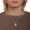 Thumbnail Image 3 of Small Anchor Crucifix Necklace Charm in 10K Tri-Tone Gold