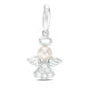 Thumbnail Image 0 of 5mm Baroque Freshwater Cultured Pearl and Cubic Zirconia Angel Charm in Sterling Silver