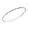 Crystal Bangle in White Rhodium Brass