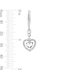 Thumbnail Image 3 of Cubic Zirconia Double Hearts Dangle Drop Earrings in Solid Sterling Silver