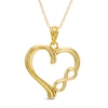 Thumbnail Image 0 of Infinity Symbol Heart Pendant in 10K Gold - 17"