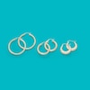 Thumbnail Image 1 of Textured Hoop Earrings in 14K Stamp Hollow Gold