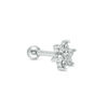 Thumbnail Image 0 of 016 Gauge Crystal Star Cluster Cartilage Barbell in Stainless Steel