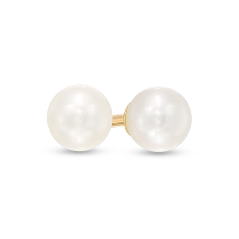 Child's 4mm Cultured Freshwater Pearl Stud Earrings in 14K Gold | Banter