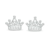 Thumbnail Image 0 of Child's Cubic Zirconia Crown Stud Earrings in Sterling Silver